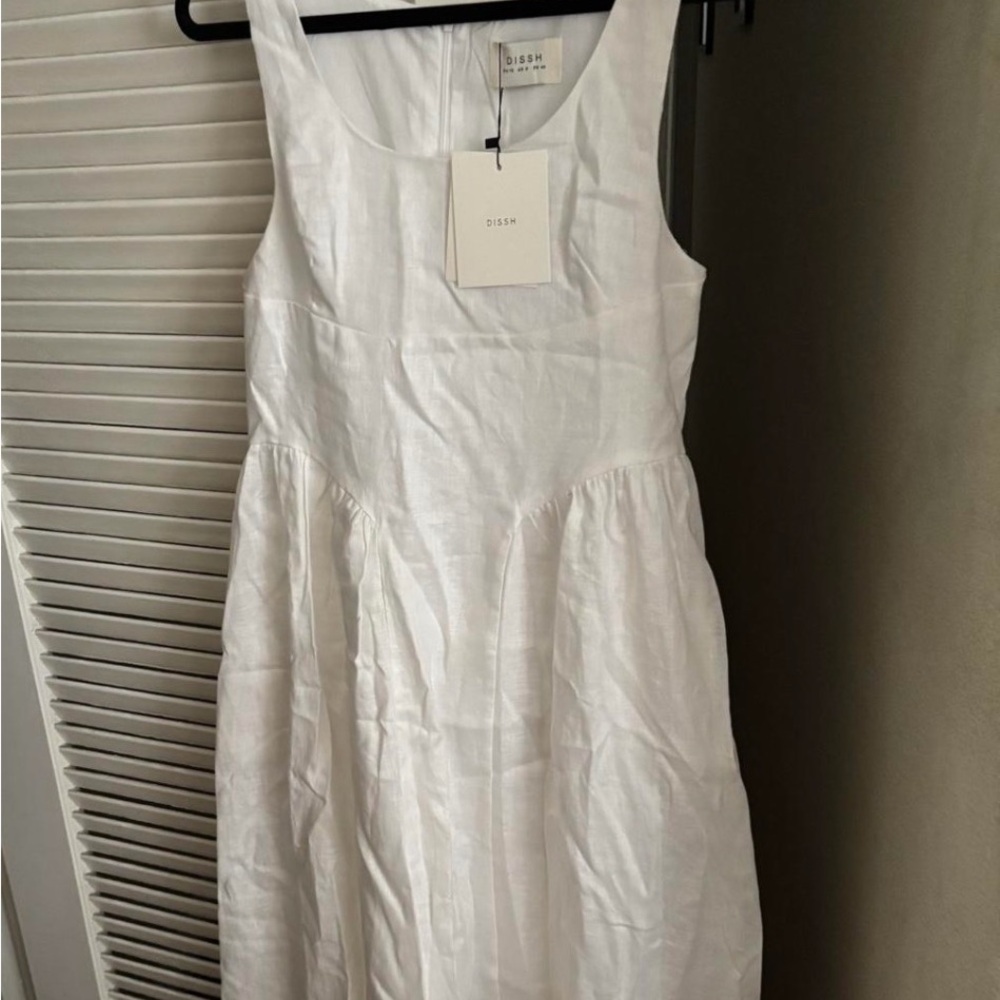 DISSH Ibiza White Linen Maxi Dress - Picture 4 of 6